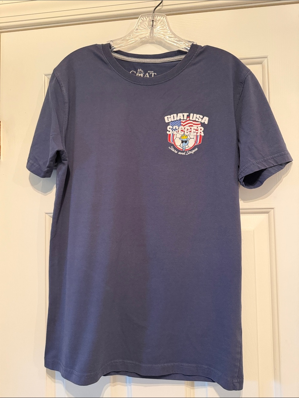 GOAT USA Navy Short Sleeve Soccer Graphic T-Shirt